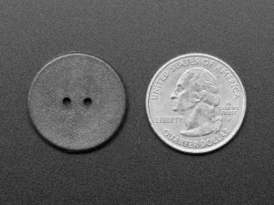 13.56MHz RFID/NFC Black Sewable Button - NTAG213 - 24mm Diameter