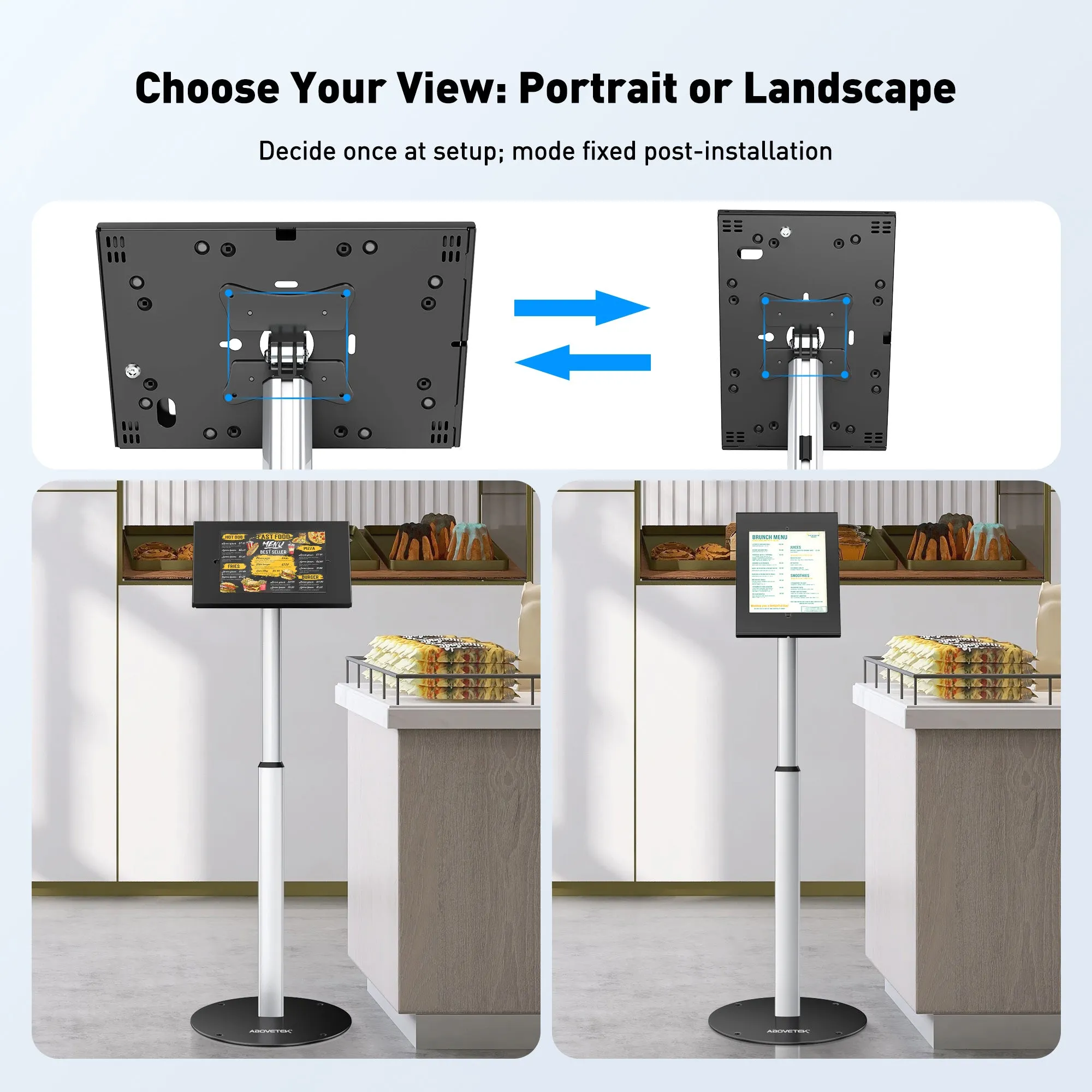 AboveTEK Anti-Theft Tablet Kiosk Floor Stand (TH-618)