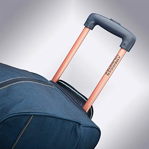 American Tourister Belle Voyage Wheeled Duffel 20 Rolling Duffel, Blue Denim