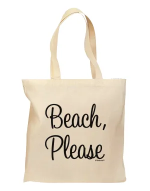 Beach Please Grocery Tote Bag