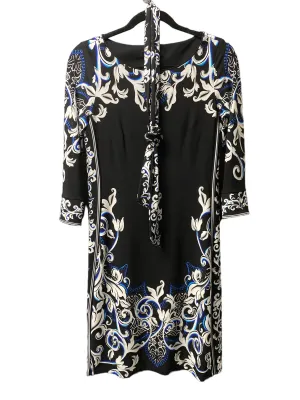 Black & Blue Dress Casual Midi White House Black Market, Size Xs