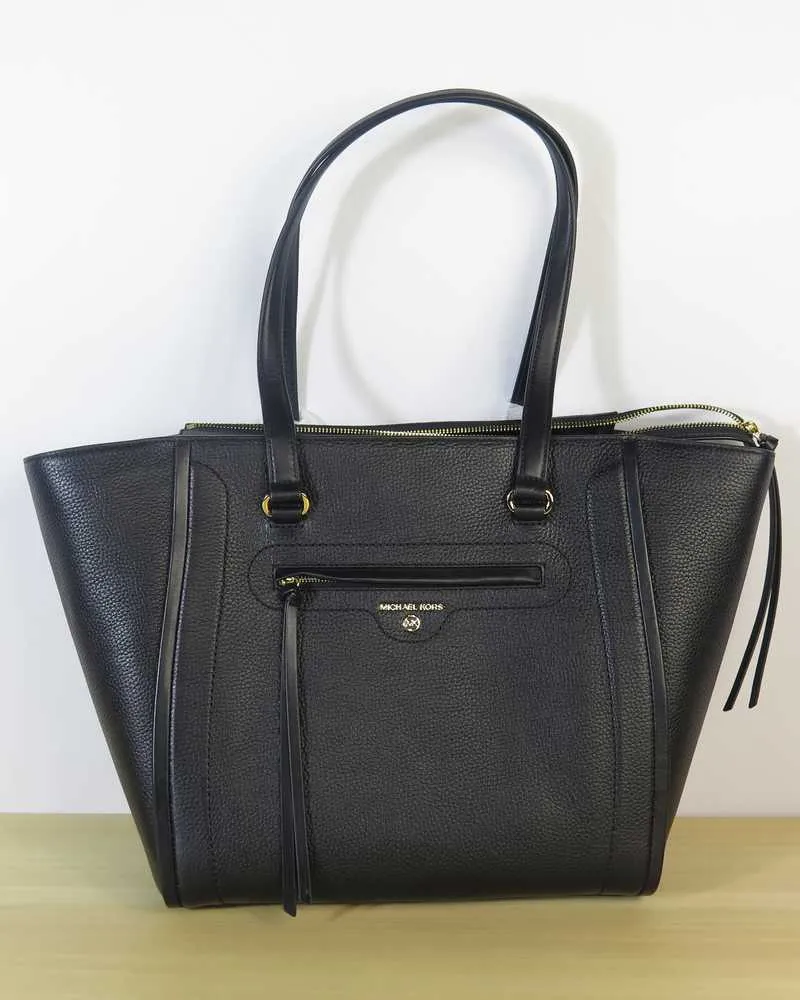 Carine Large Pebbled Leather Tote Bag