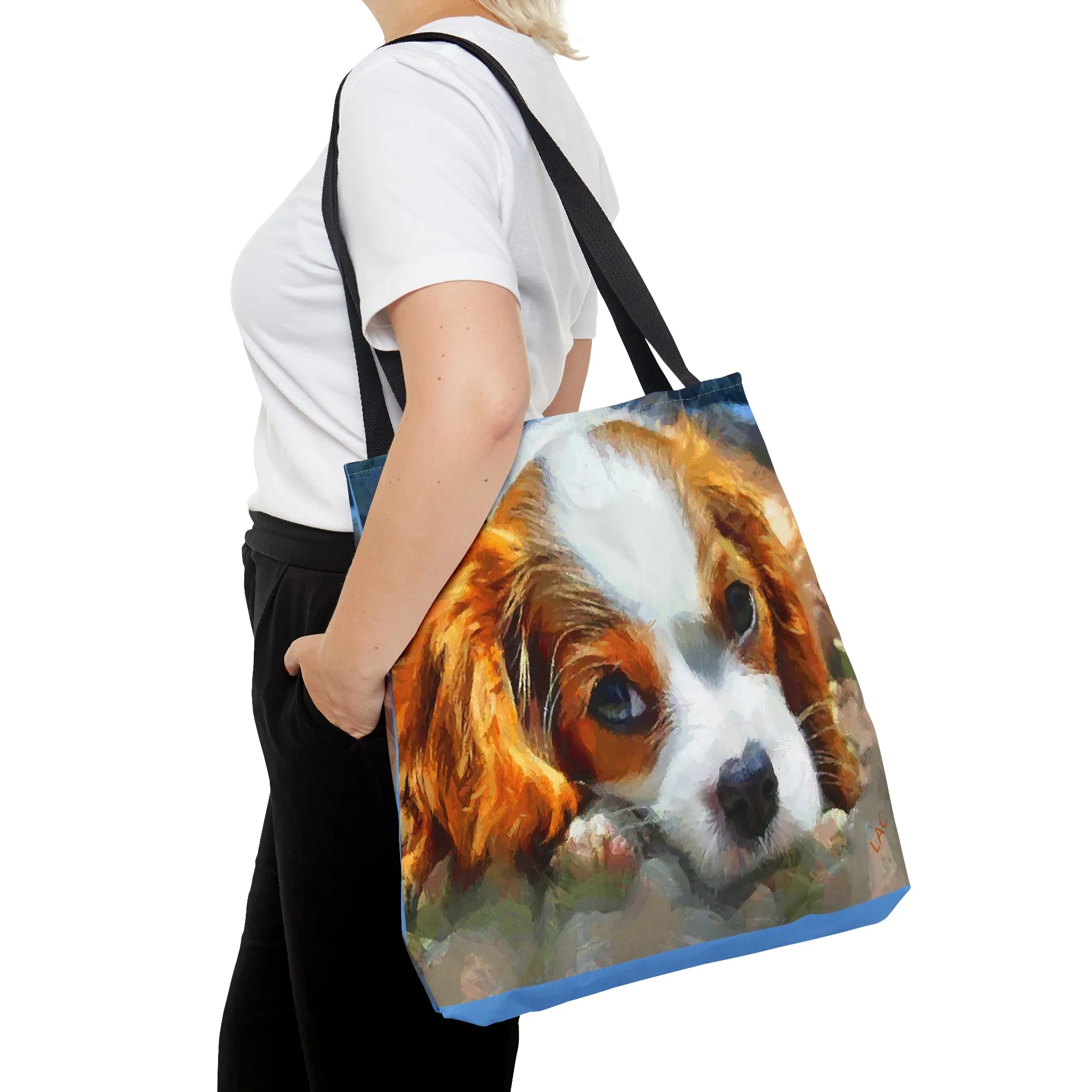 Cavalier King Charles Puppy -  Tote Bag