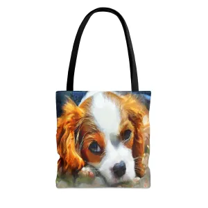 Cavalier King Charles Puppy -  Tote Bag