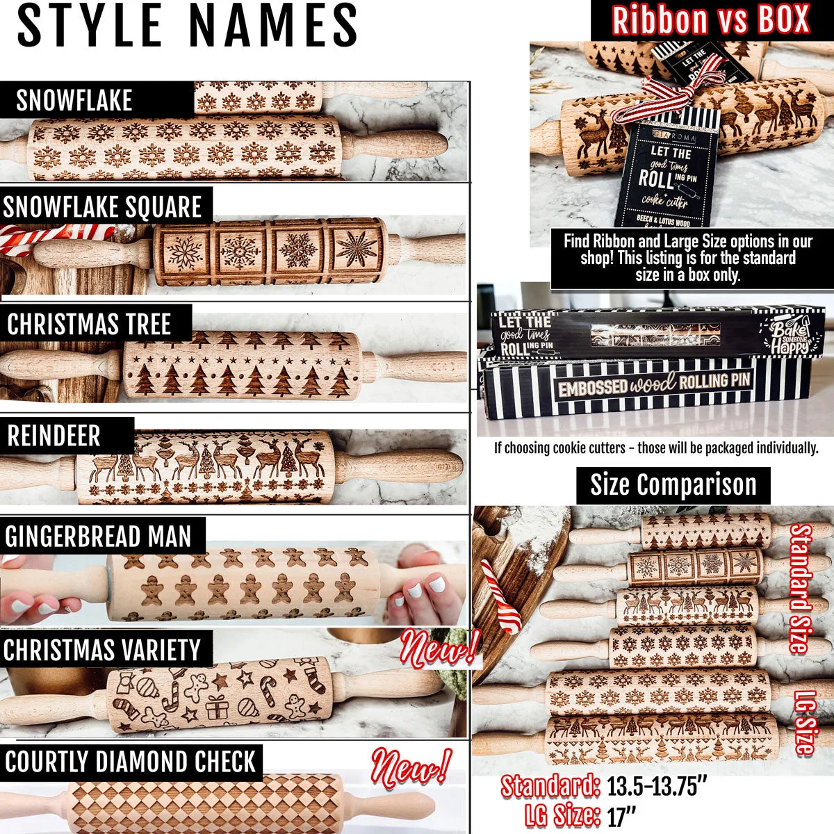 Christmas Rolling Pin Set by Gia Roma