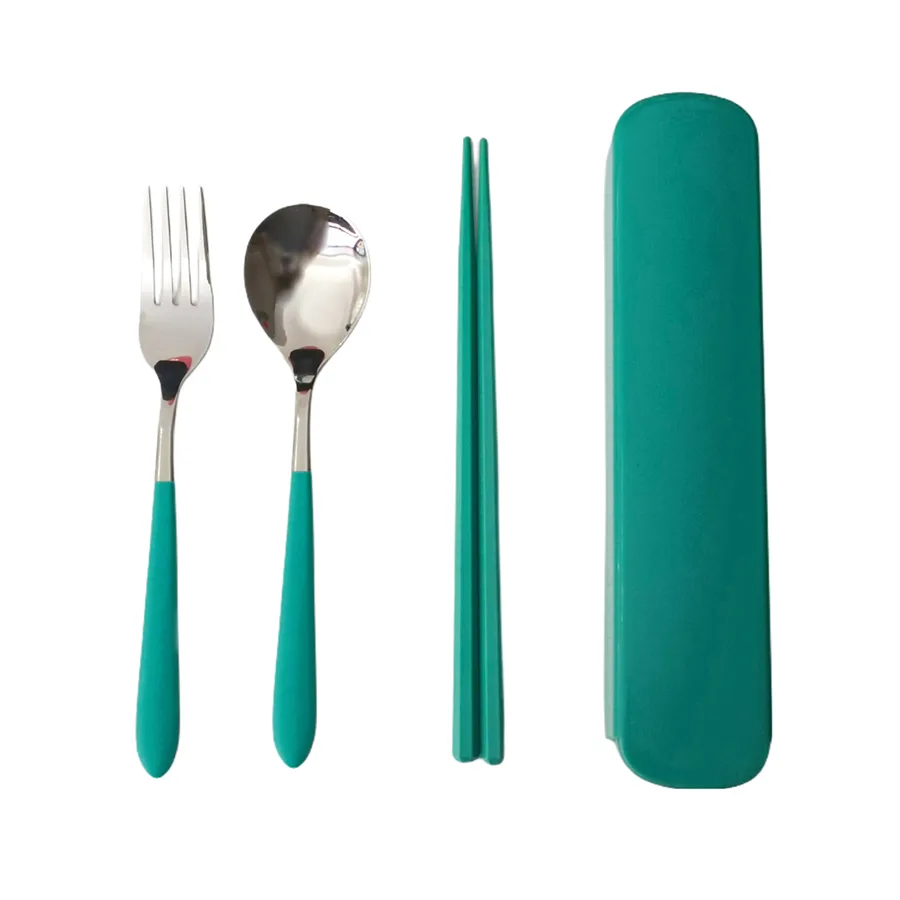 Compact Travel Cutlery Set with Case