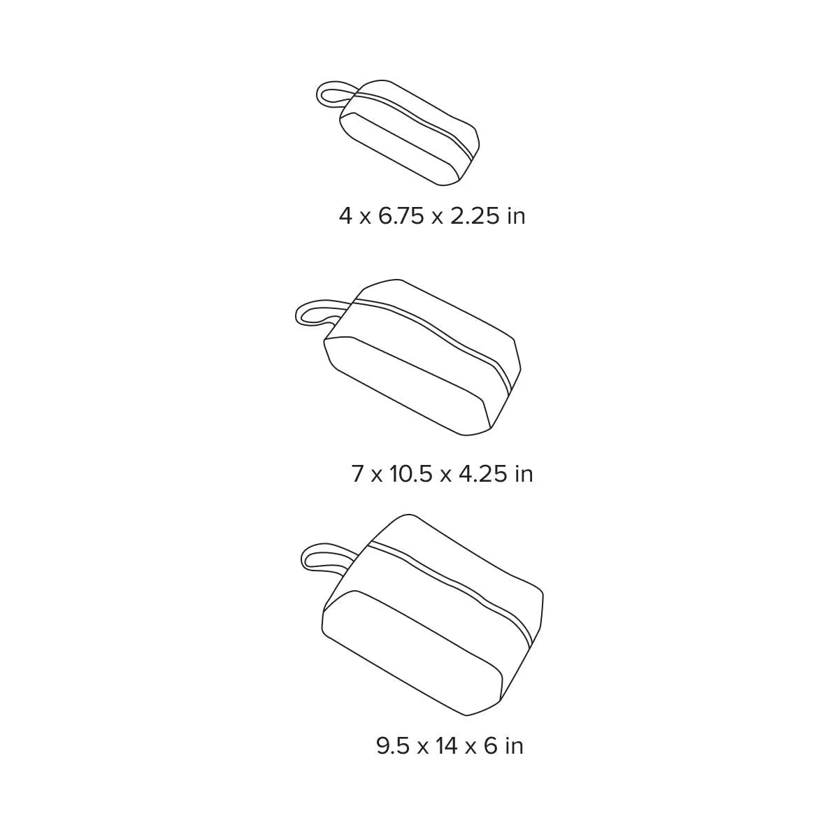 Cool Surf 3D Zip Pouch, Set of 3