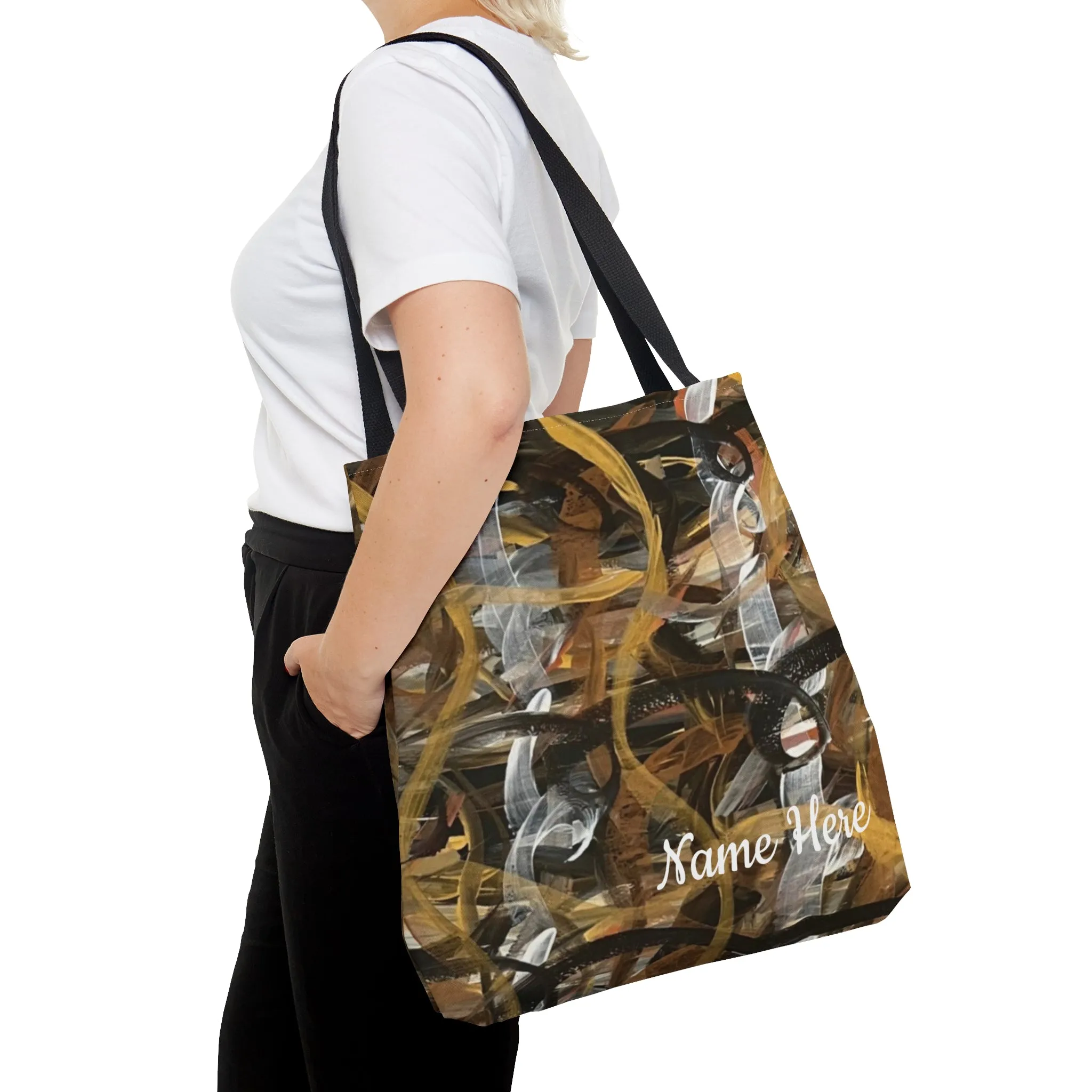 Customizable Metallic Loops Tote Bag