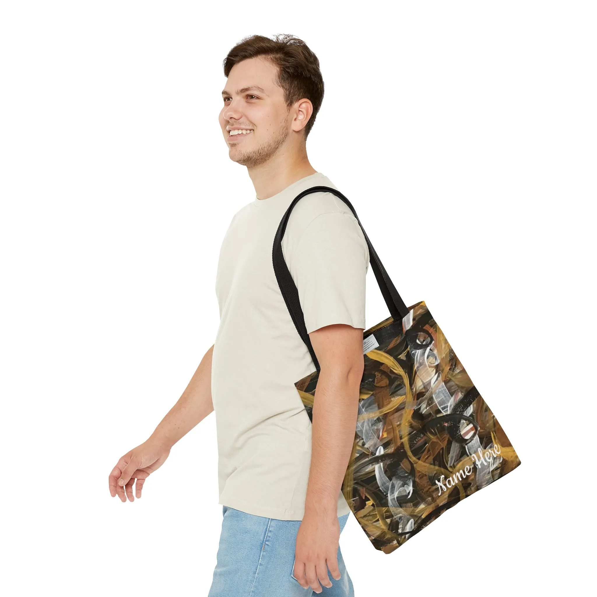 Customizable Metallic Loops Tote Bag