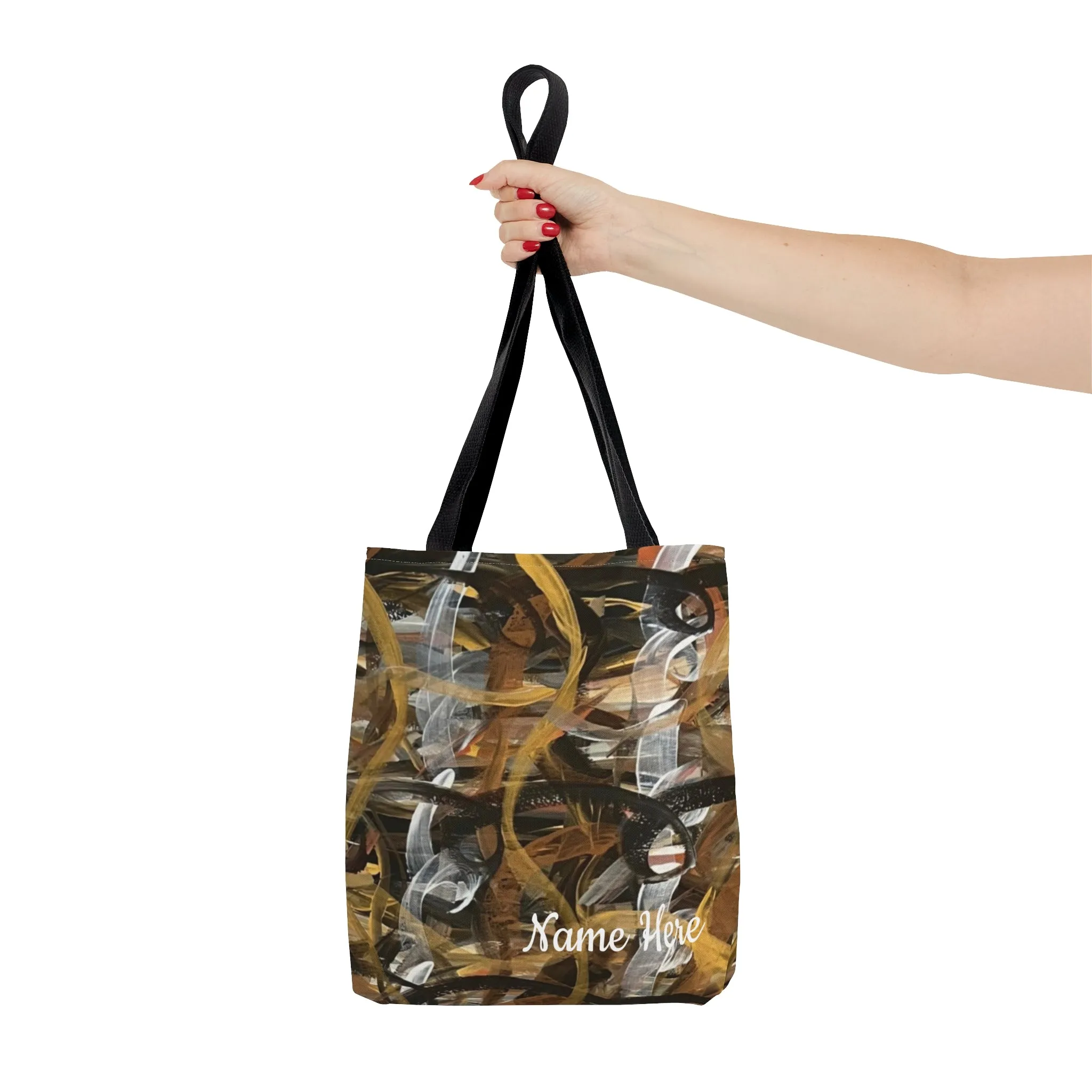 Customizable Metallic Loops Tote Bag