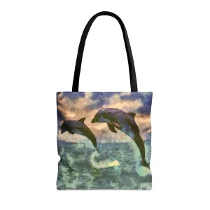 Dolphins 'Flip and Flop'  -  Tote Bag