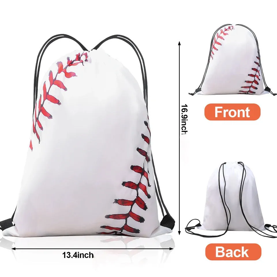 Drawstring Baseball Backpacks