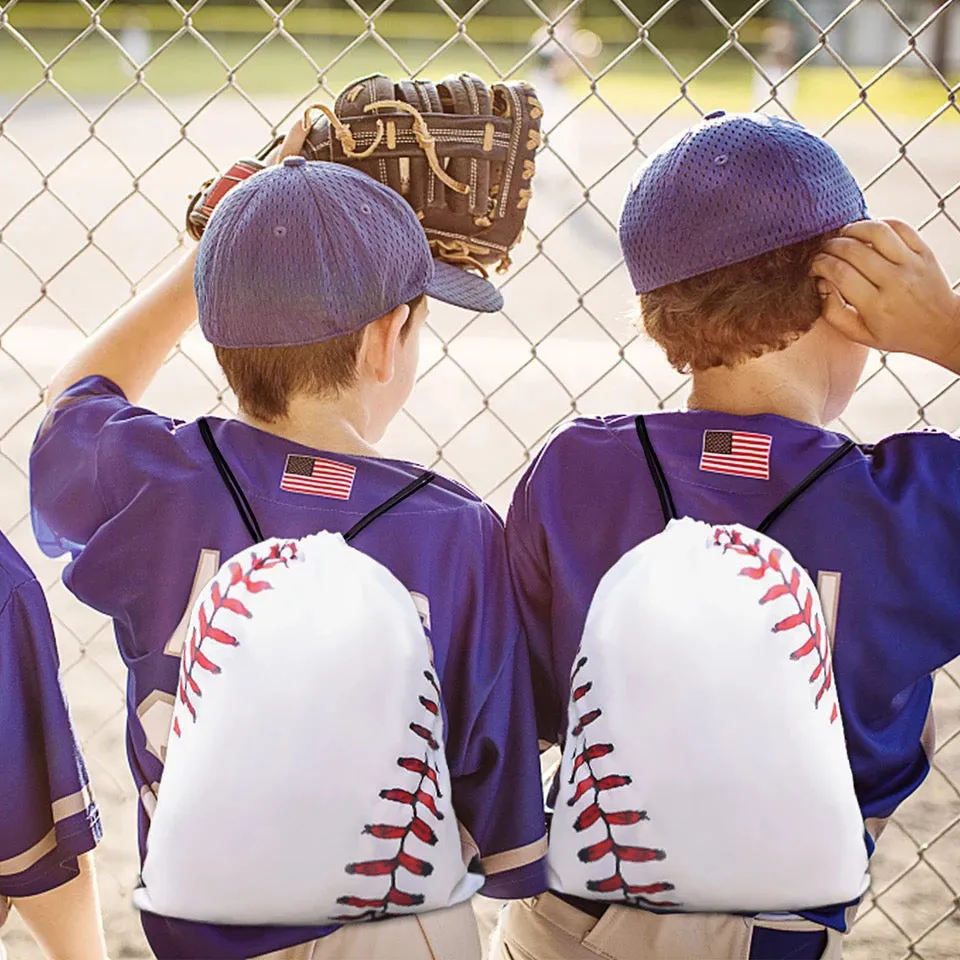 Drawstring Baseball Backpacks