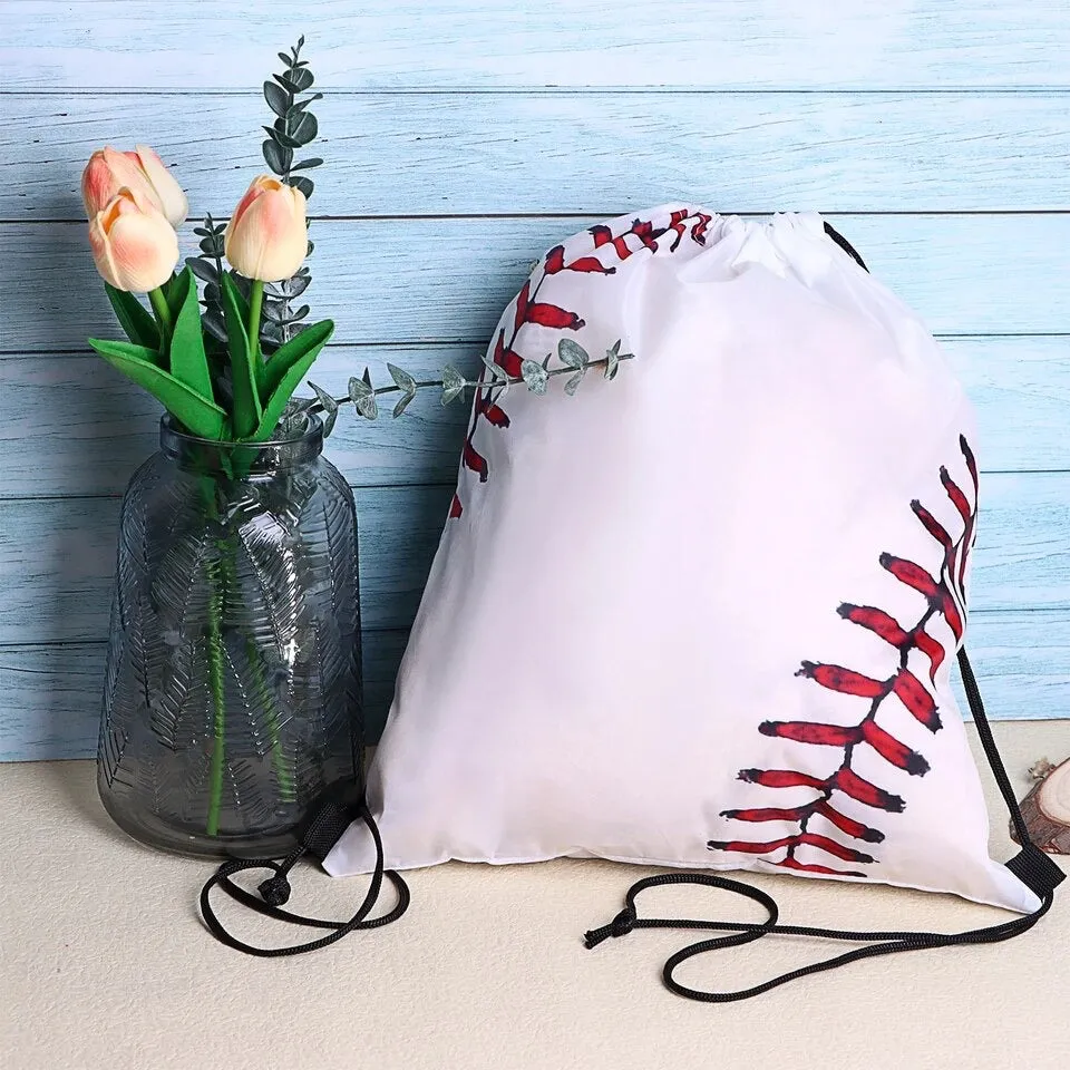 Drawstring Baseball Backpacks
