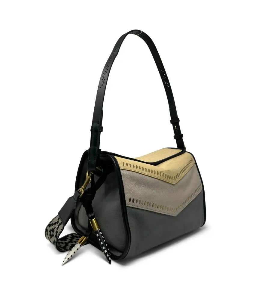 Ella Shoulder Bag - Yellow Chevron