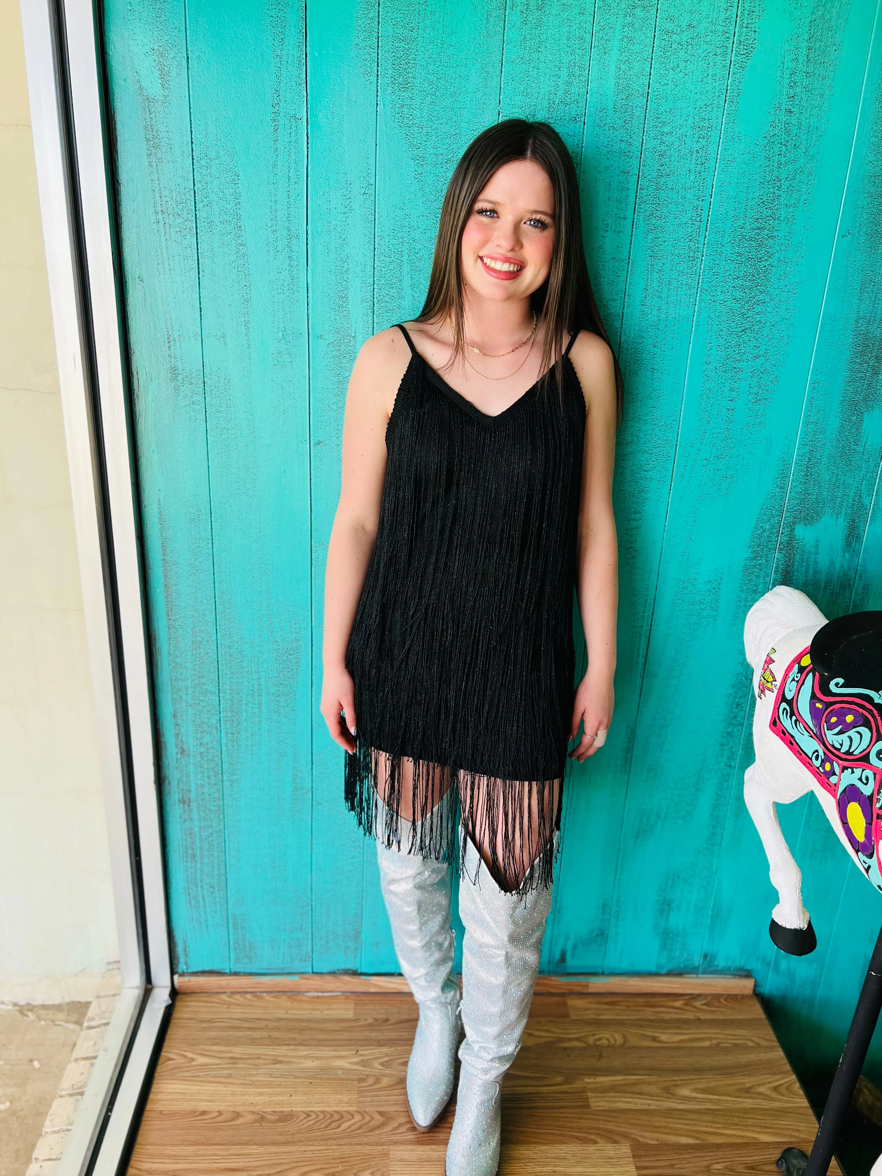 Fringe Tassel Backless Dress*