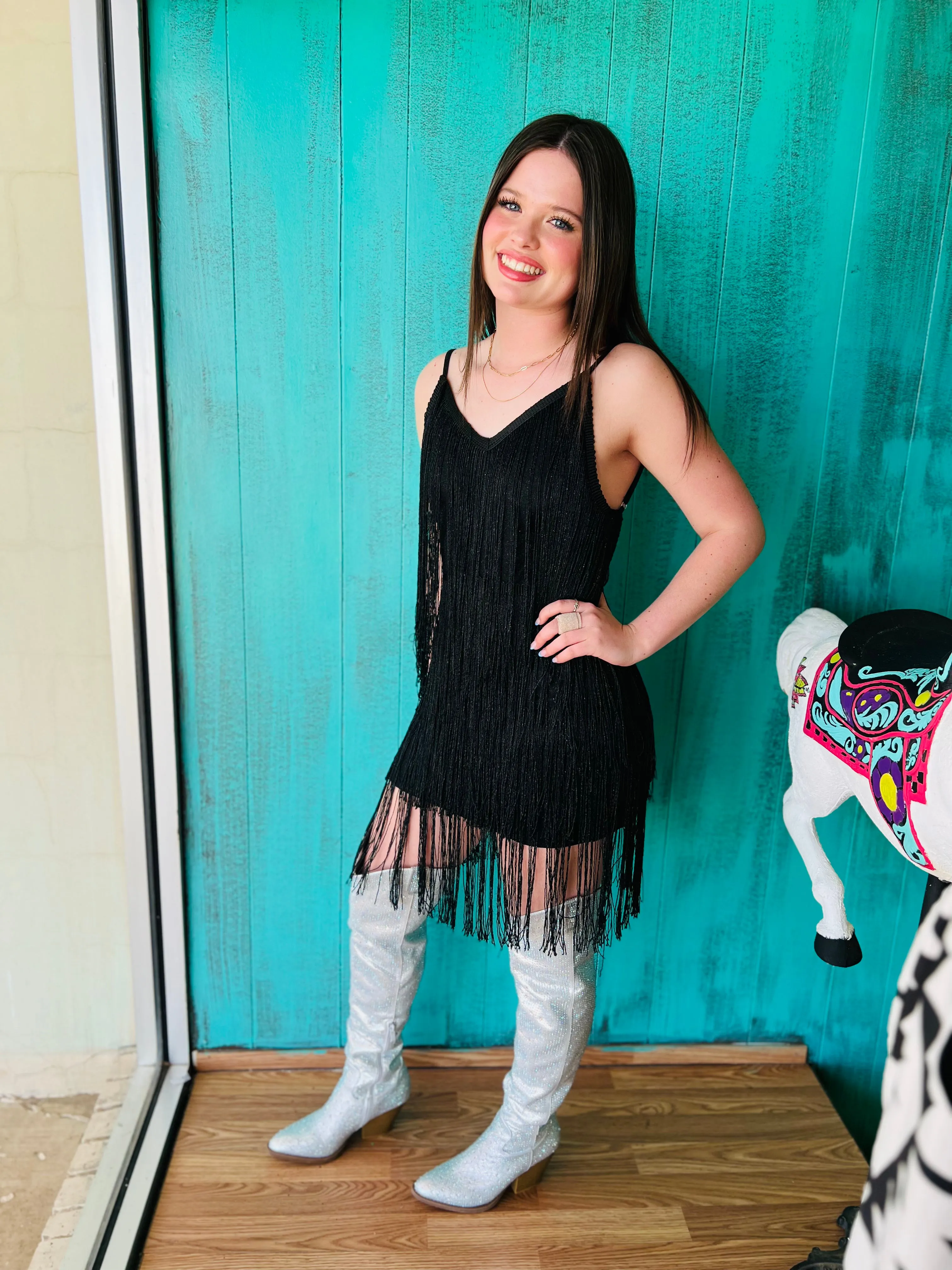 Fringe Tassel Backless Dress*