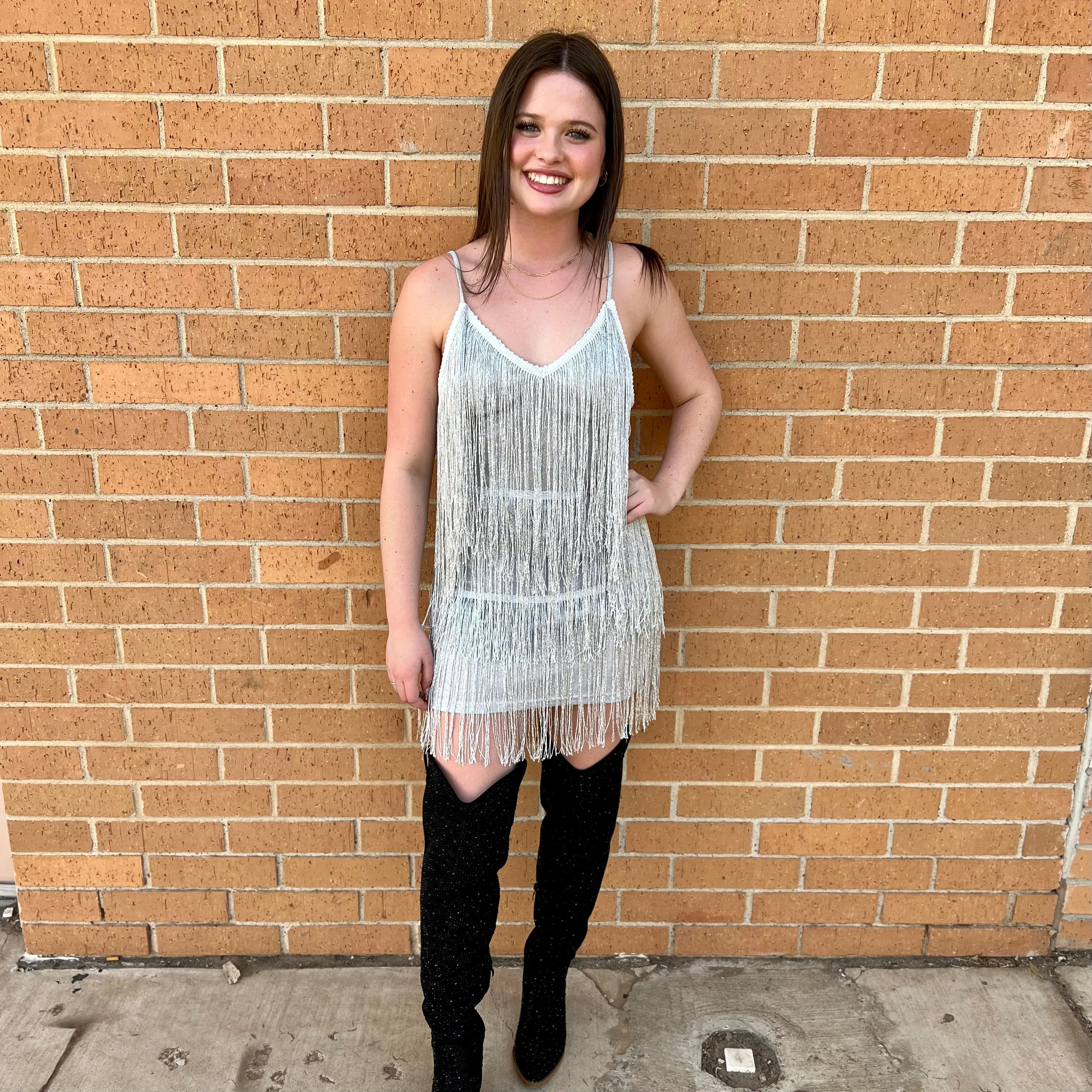 Fringe Tassel Backless Dress*