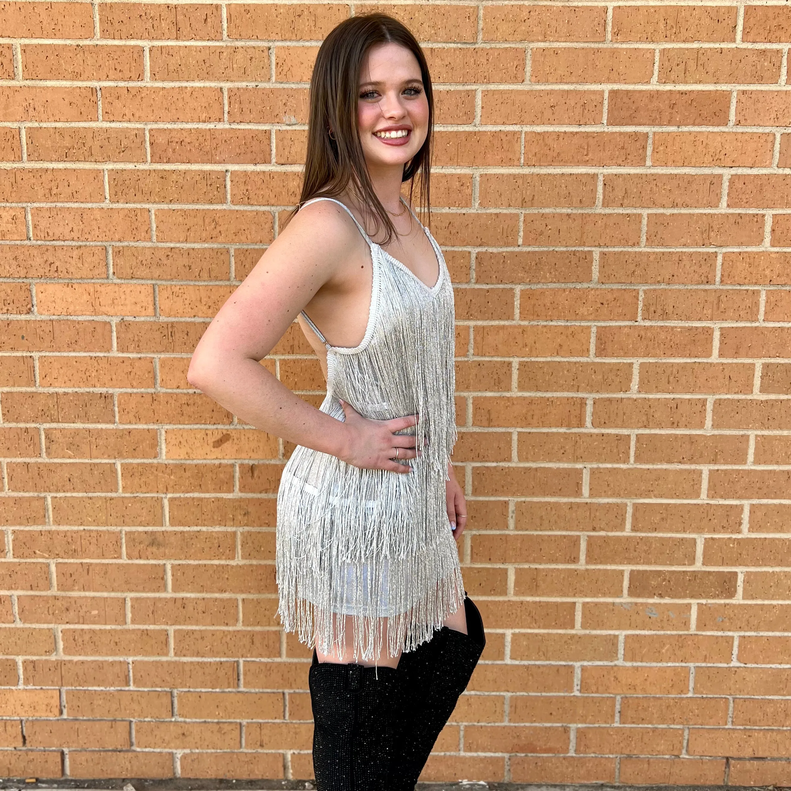 Fringe Tassel Backless Dress*