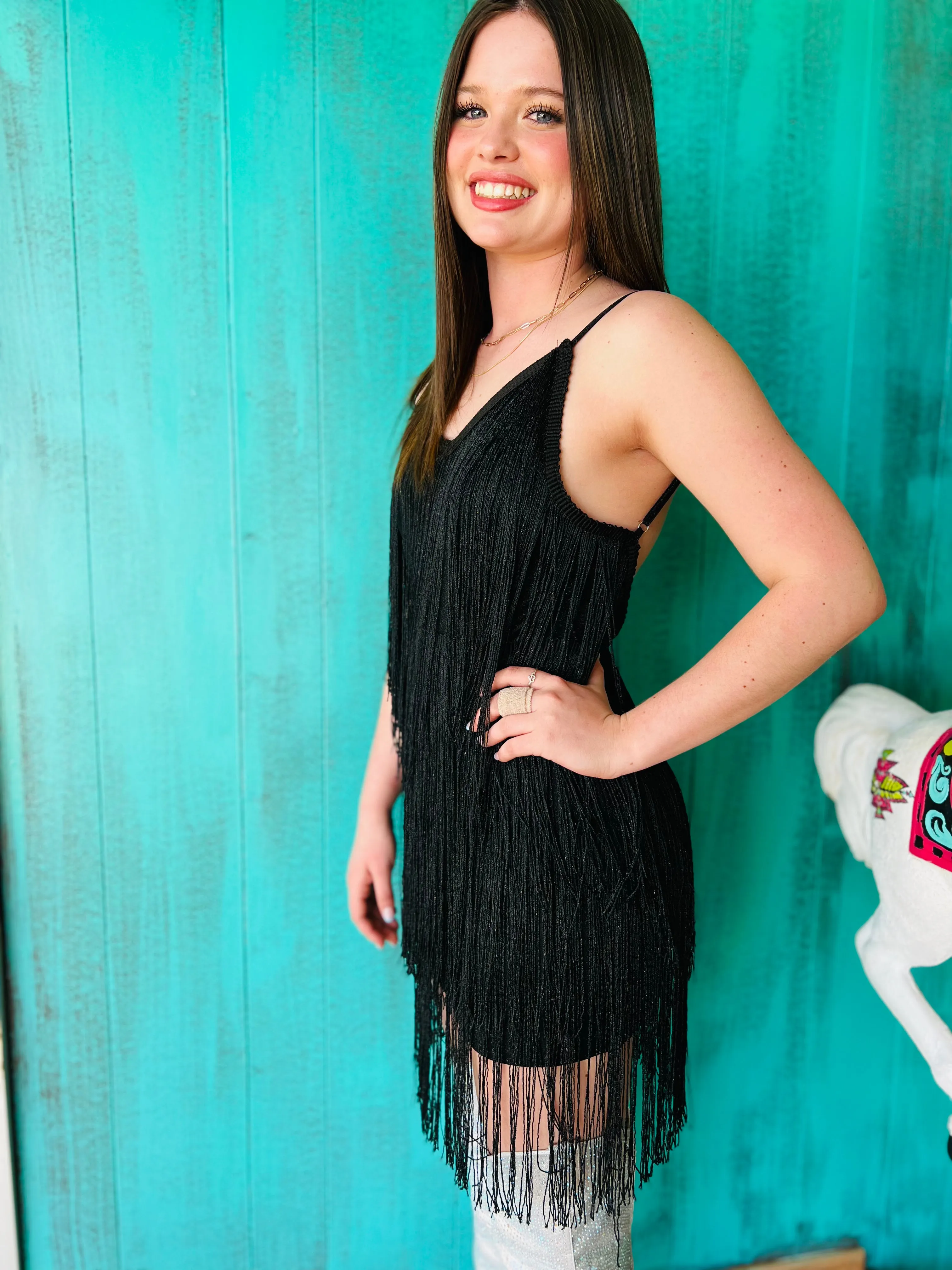 Fringe Tassel Backless Dress*
