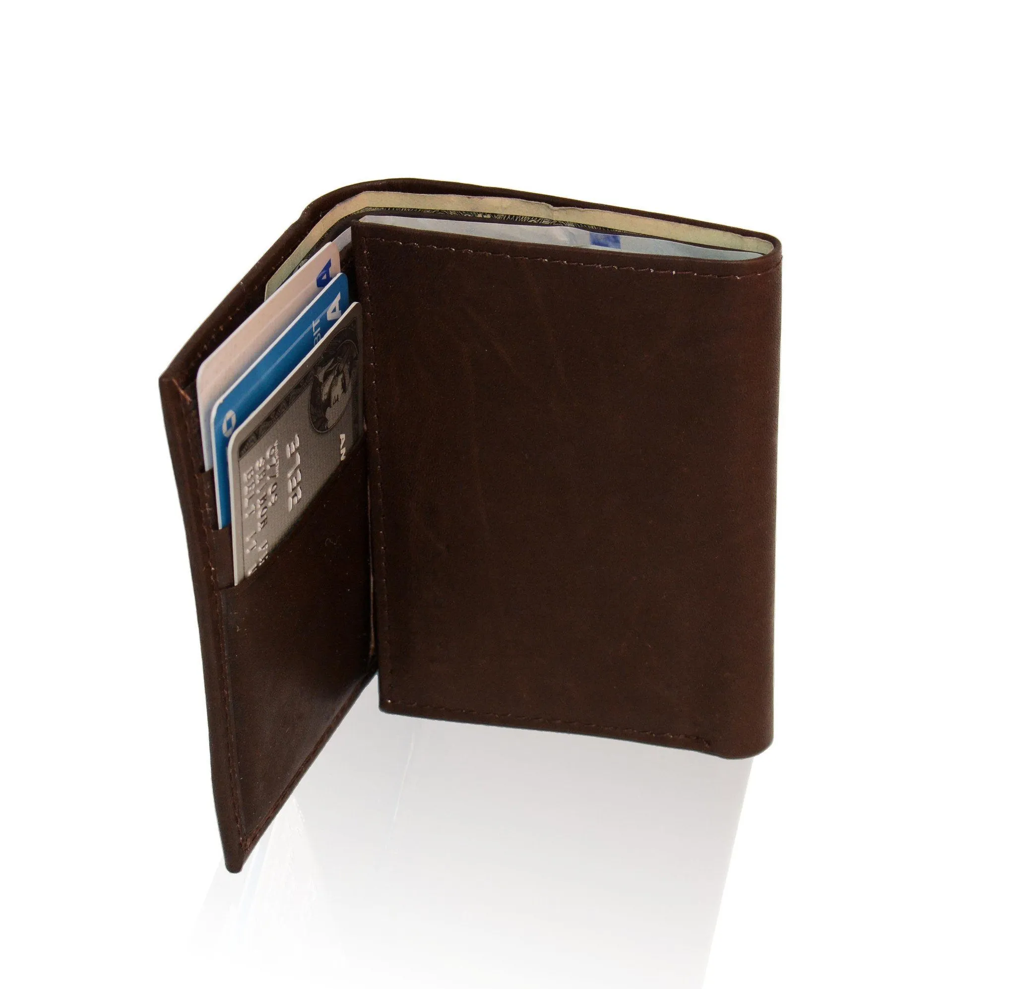 Genuine RFID-Blocking Best Genuine Leather Tri-fold Wallet For Men - Brown