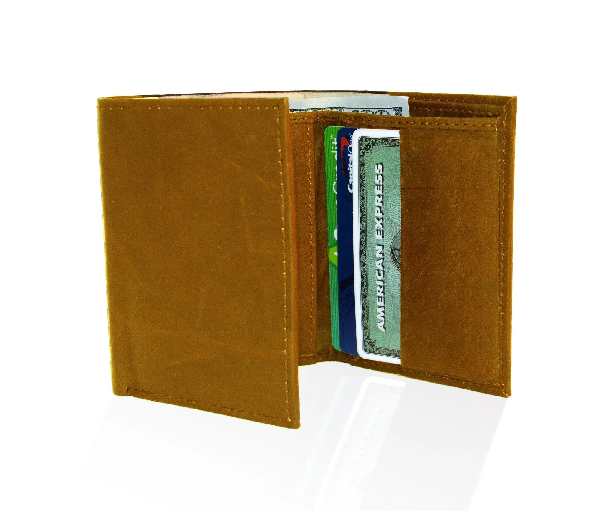 Genuine RFID-Blocking Best Genuine Leather Tri-fold Wallet For Men - Brown