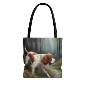 Irish Red & White Setter Polyester Tote Bag (AOP)