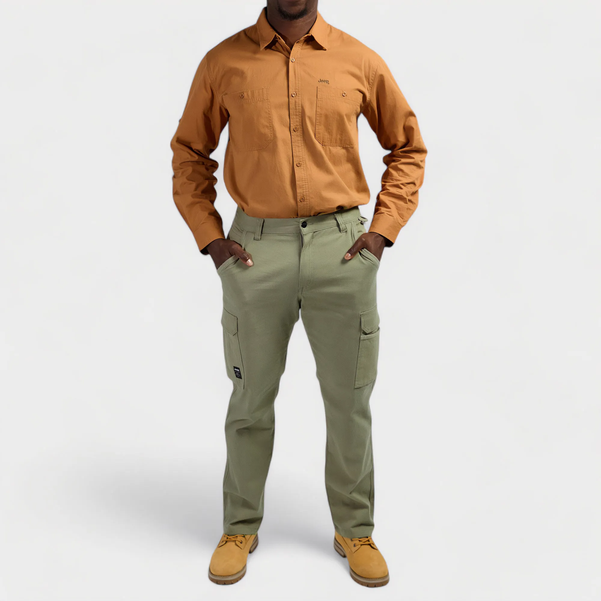 Jeep Bolt Fixed Waist Twill Cargo Pants