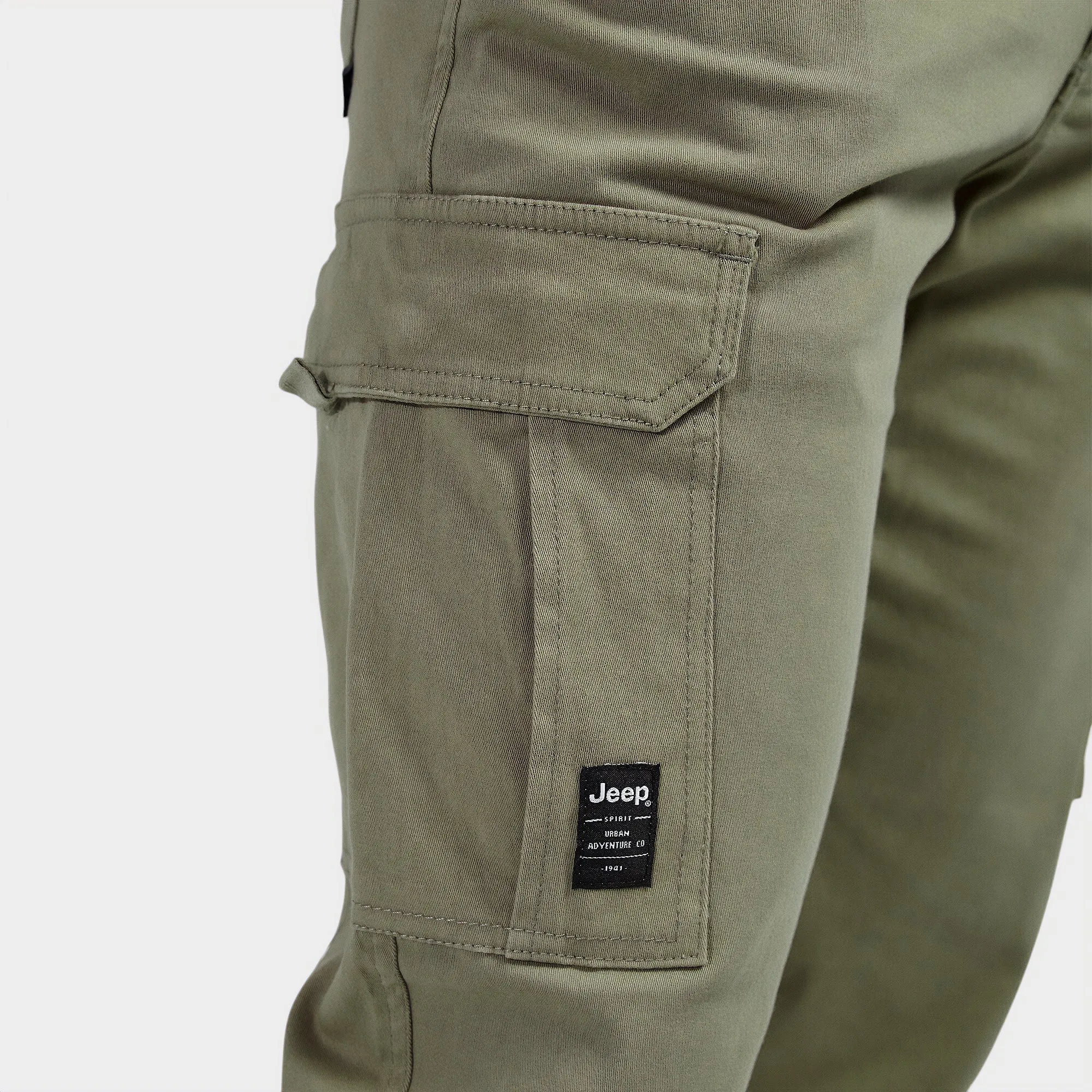 Jeep Bolt Fixed Waist Twill Cargo Pants