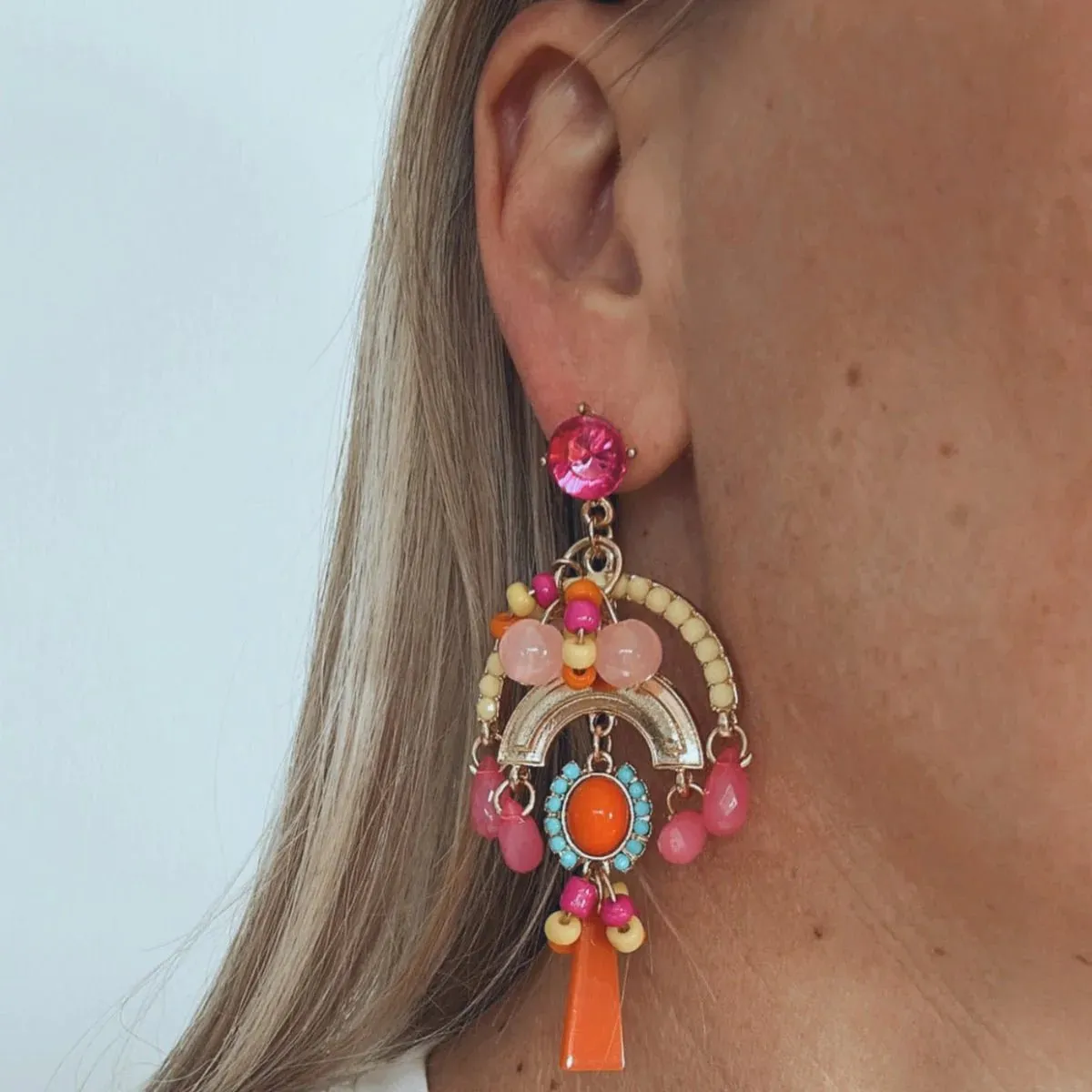 Large Boho Addina Earrings | Candy