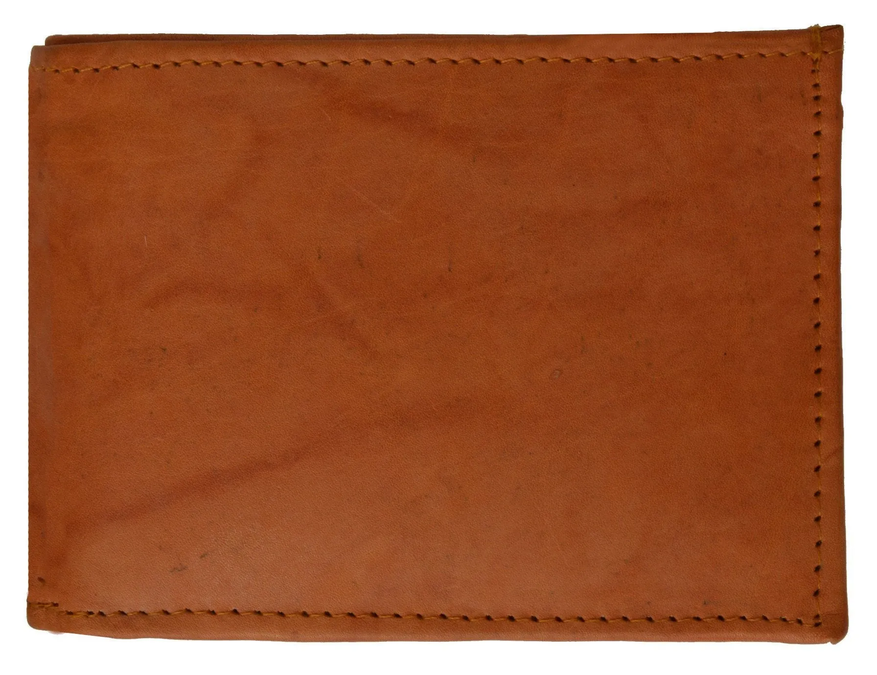 Leather Bi-Fold Wallet -Tan