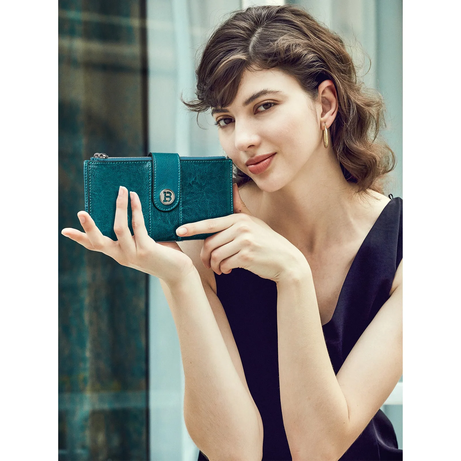 Lomy Real Leather Wallet Womens - RFID Blocking