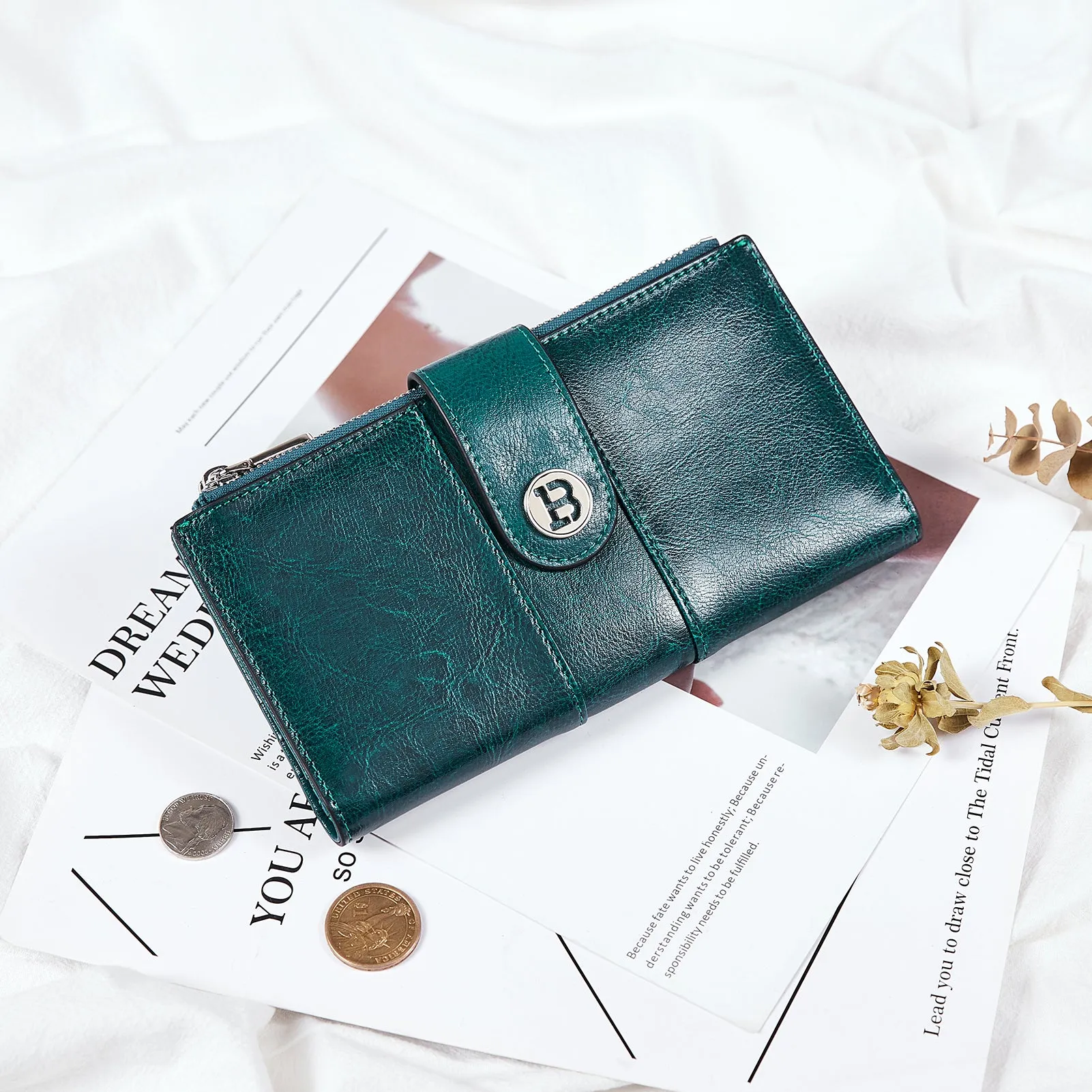 Lomy Real Leather Wallet Womens - RFID Blocking
