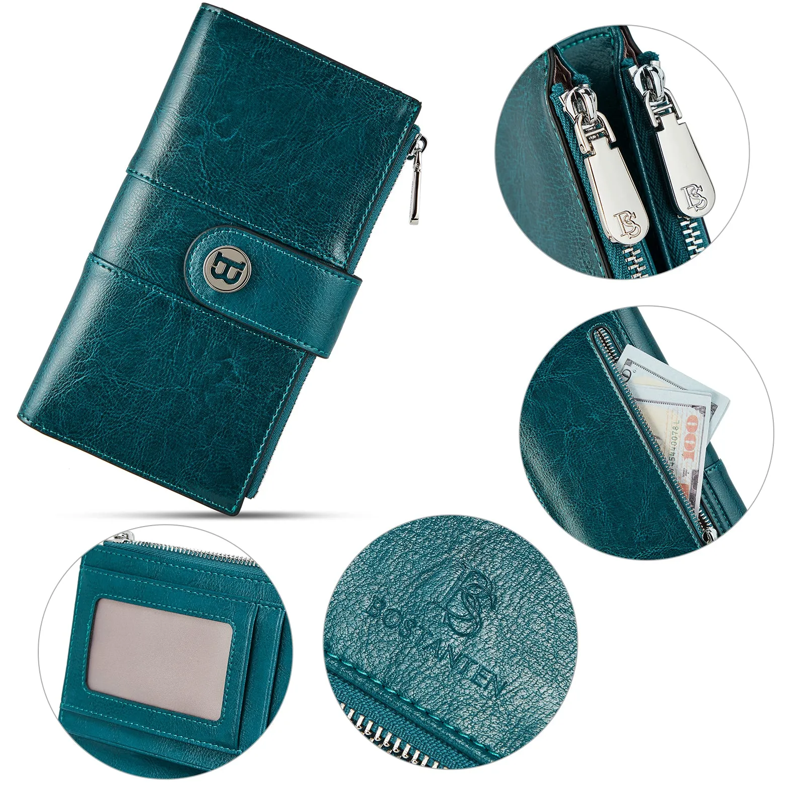 Lomy Real Leather Wallet Womens - RFID Blocking