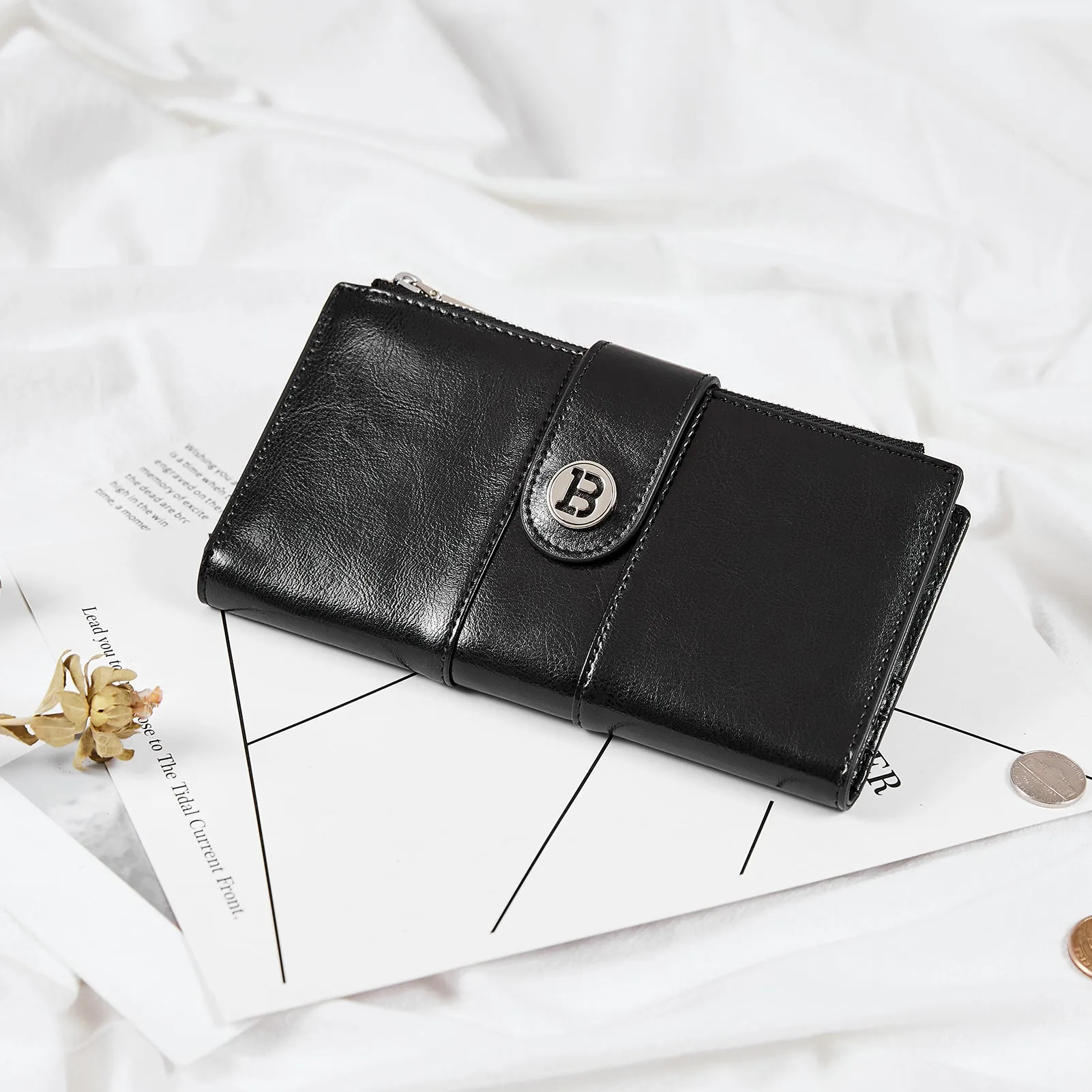 Lomy Real Leather Wallet Womens - RFID Blocking