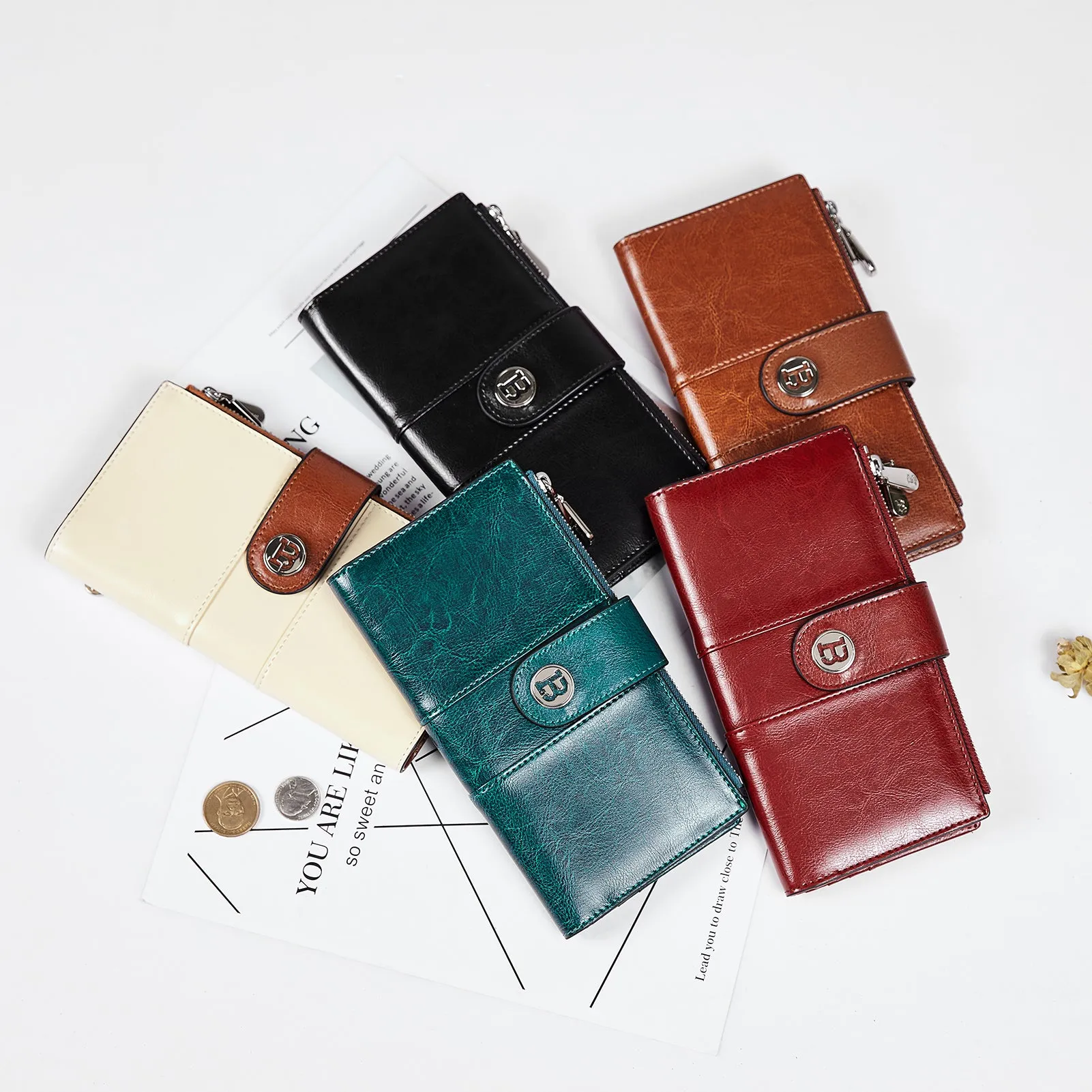 Lomy Real Leather Wallet Womens - RFID Blocking
