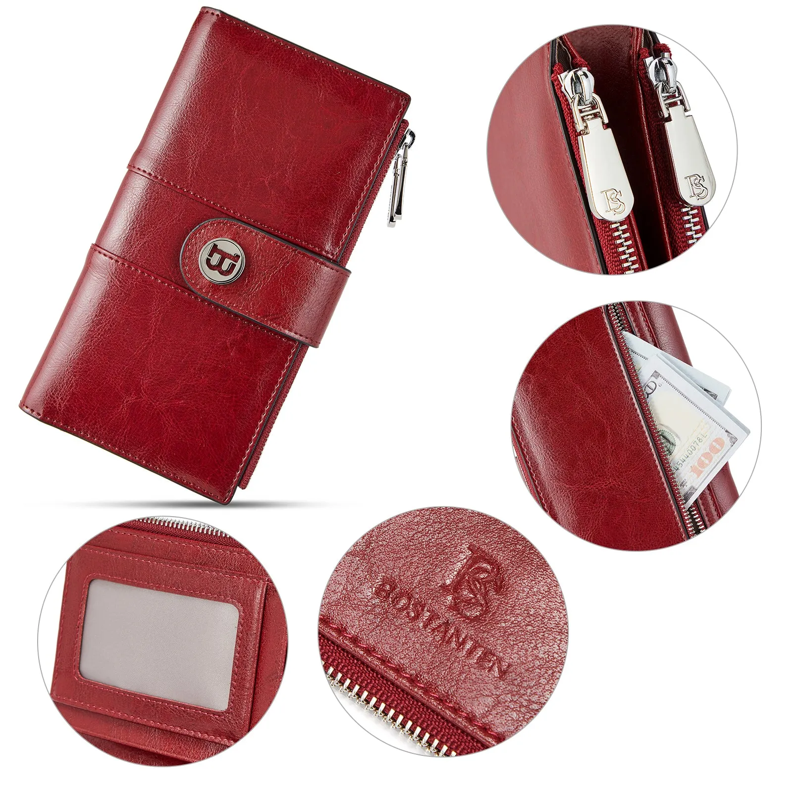 Lomy Real Leather Wallet Womens - RFID Blocking