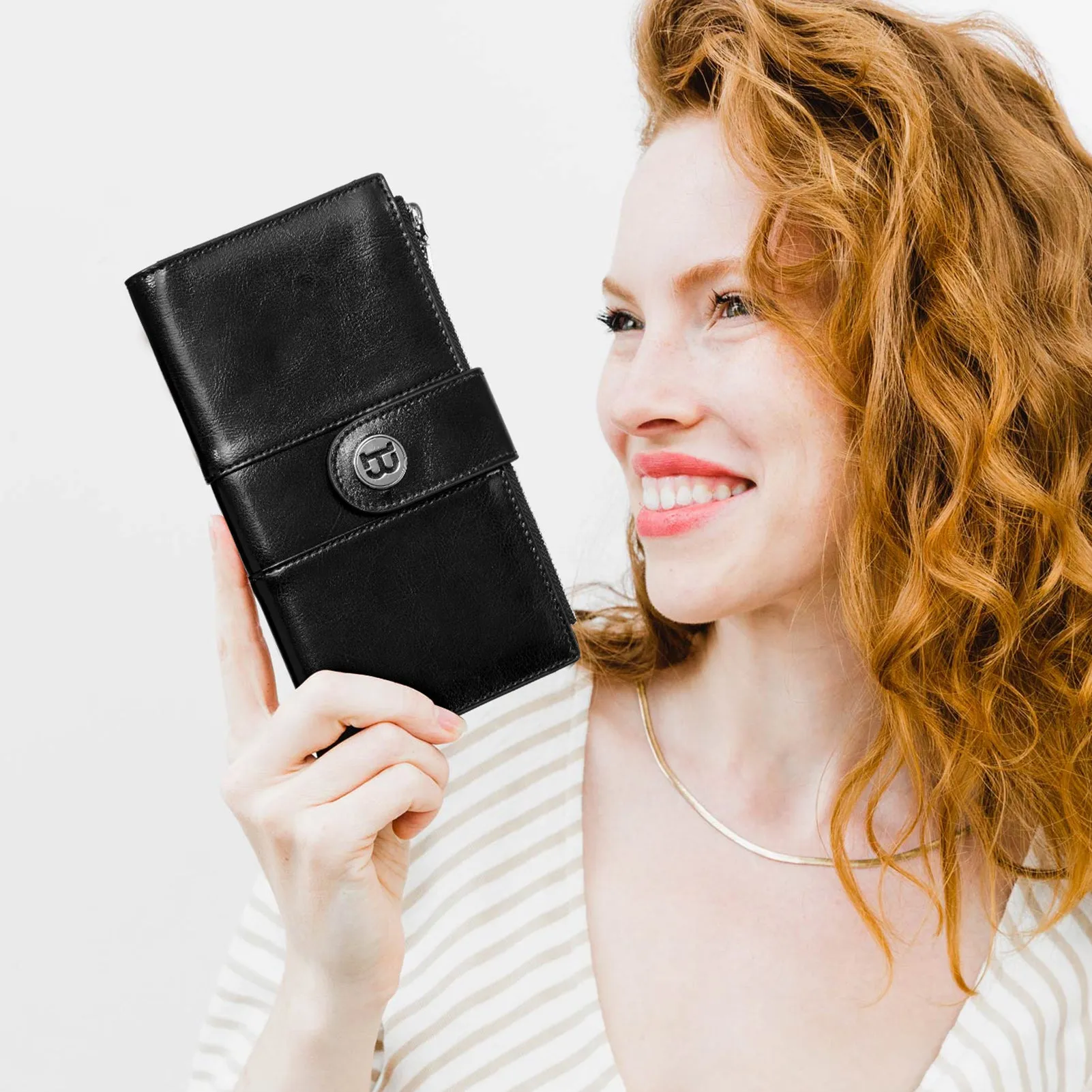 Lomy Real Leather Wallet Womens - RFID Blocking