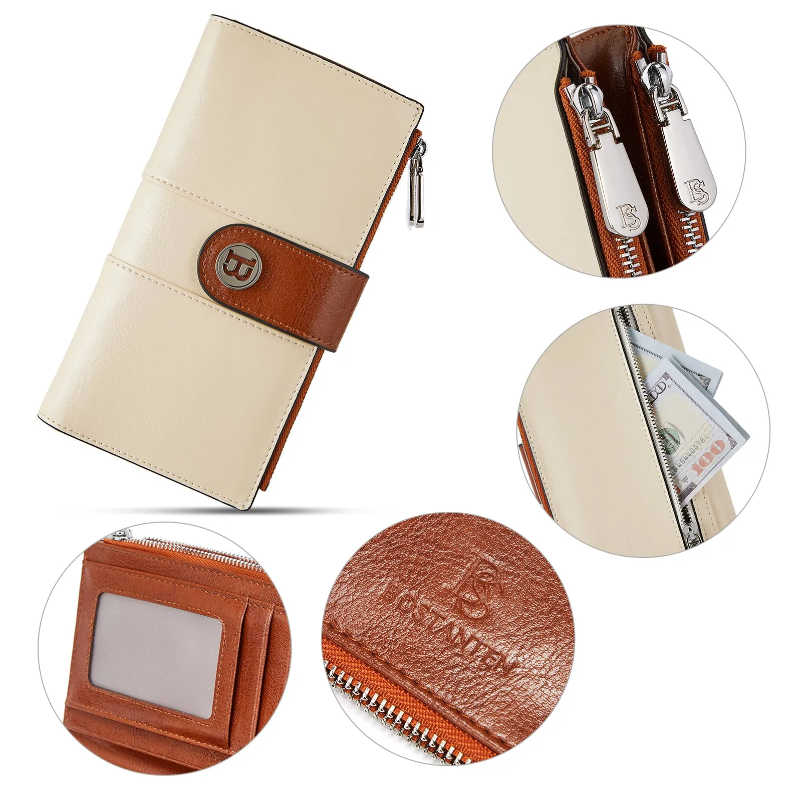 Lomy Real Leather Wallet Womens - RFID Blocking