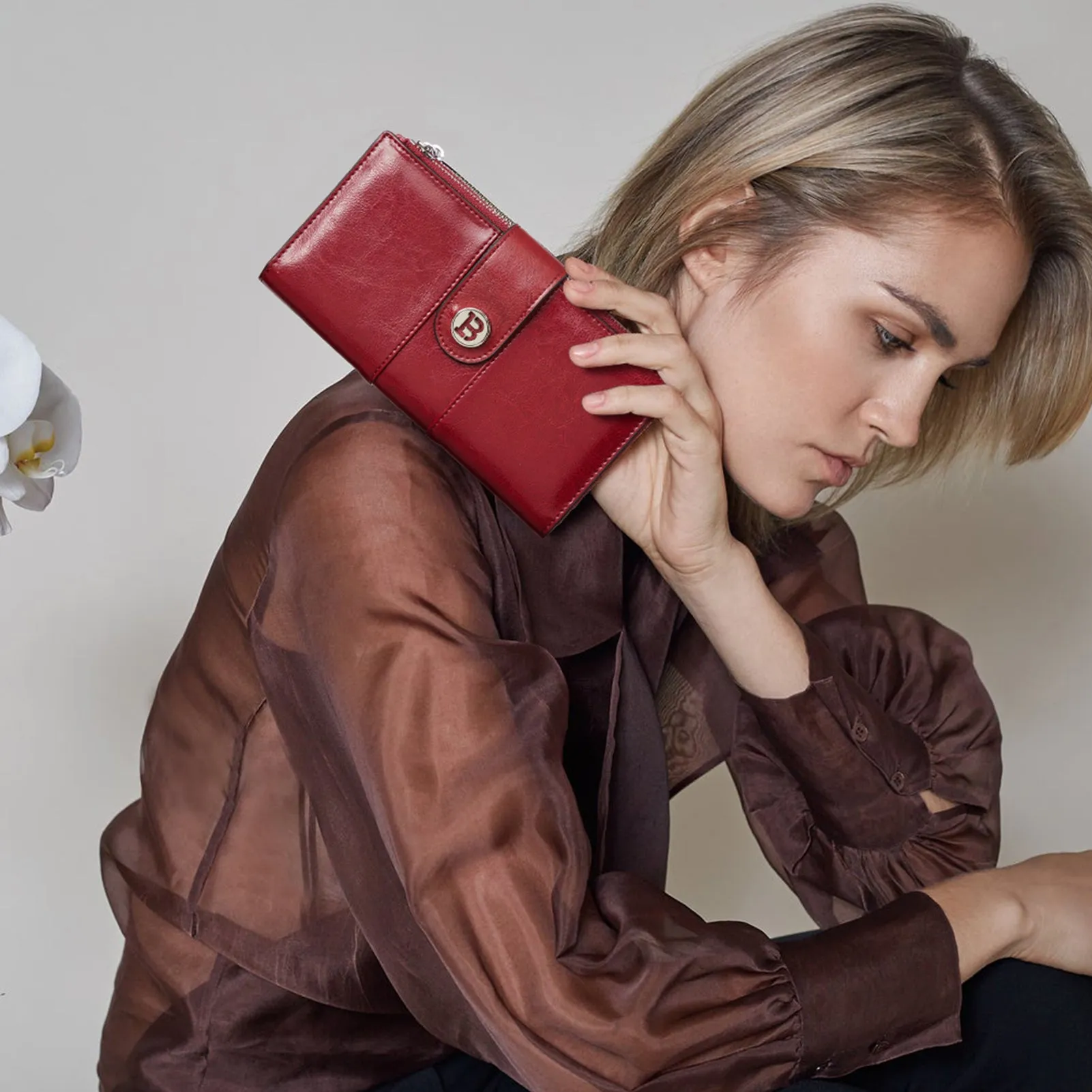 Lomy Real Leather Wallet Womens - RFID Blocking