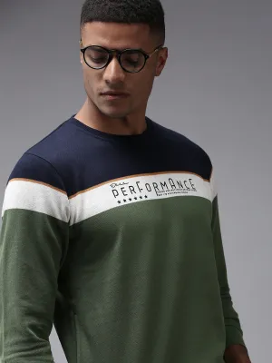 Men Green Printed Sweatshirt