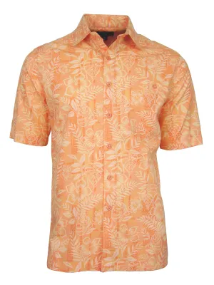 Men's Hawaiian Cotton Print Shirt - Batik Garden
