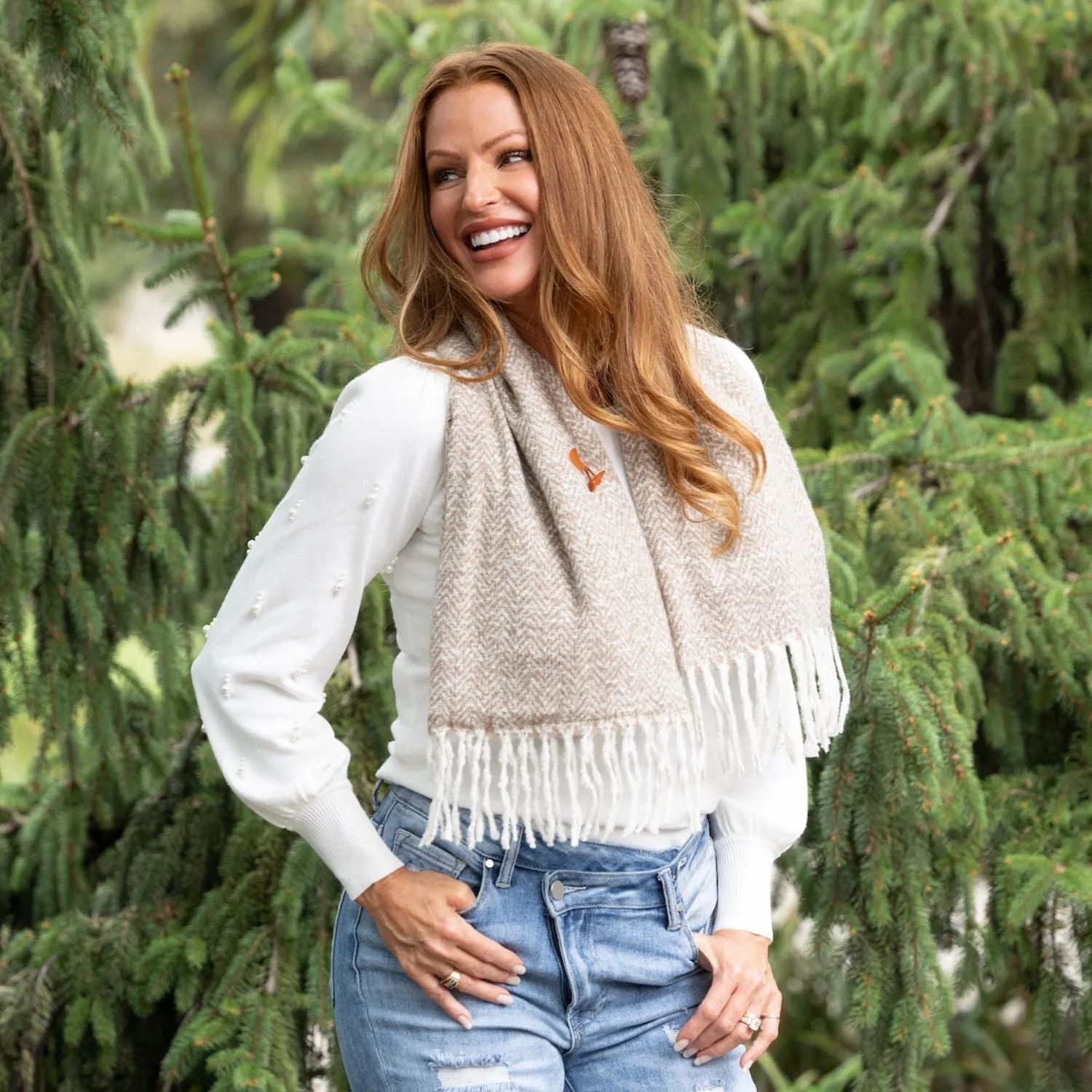 Multi-Pocket Crossover Scarf™ | Winterburry Brown