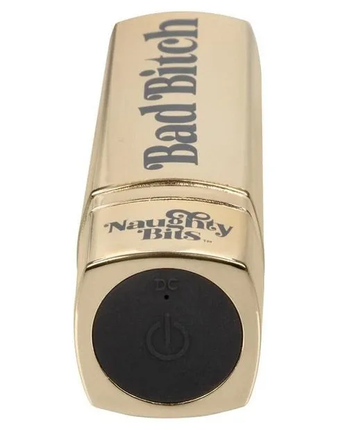 Naughty Bits Bad Bitch Lipstick Bullet Vibrator - Purple