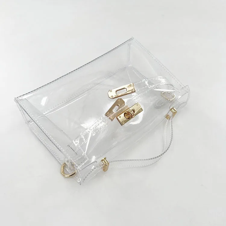 Personalized Transparent Kelly Purse