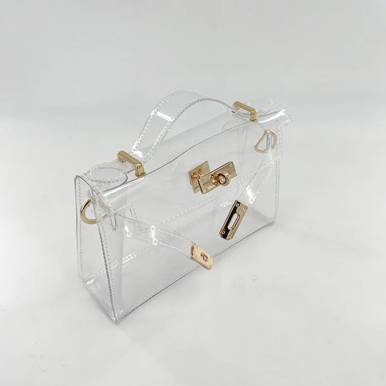 Personalized Transparent Kelly Purse