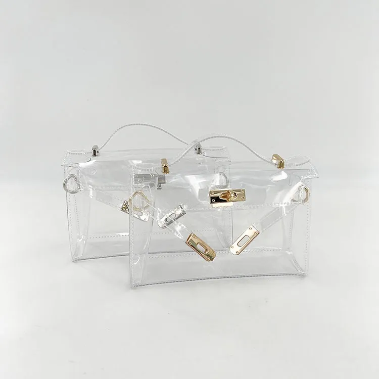 Personalized Transparent Kelly Purse