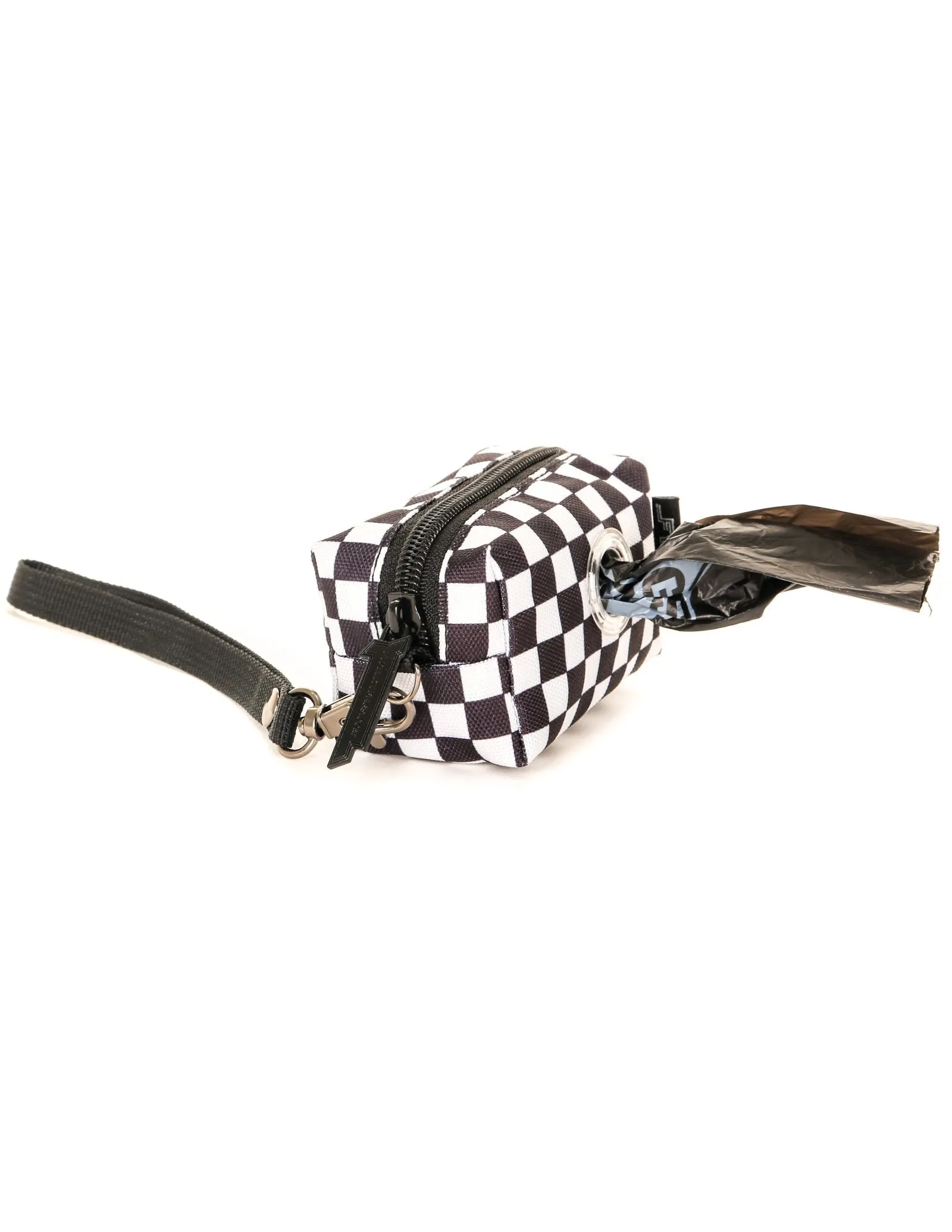poopyCUTE | Cute Poop Bag Holder | INDY Check Black