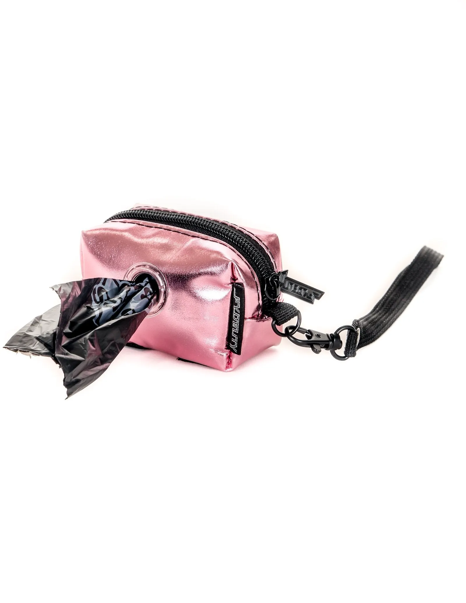 poopyCUTE | Cute Poop Bag Holder | METALLIC Pink