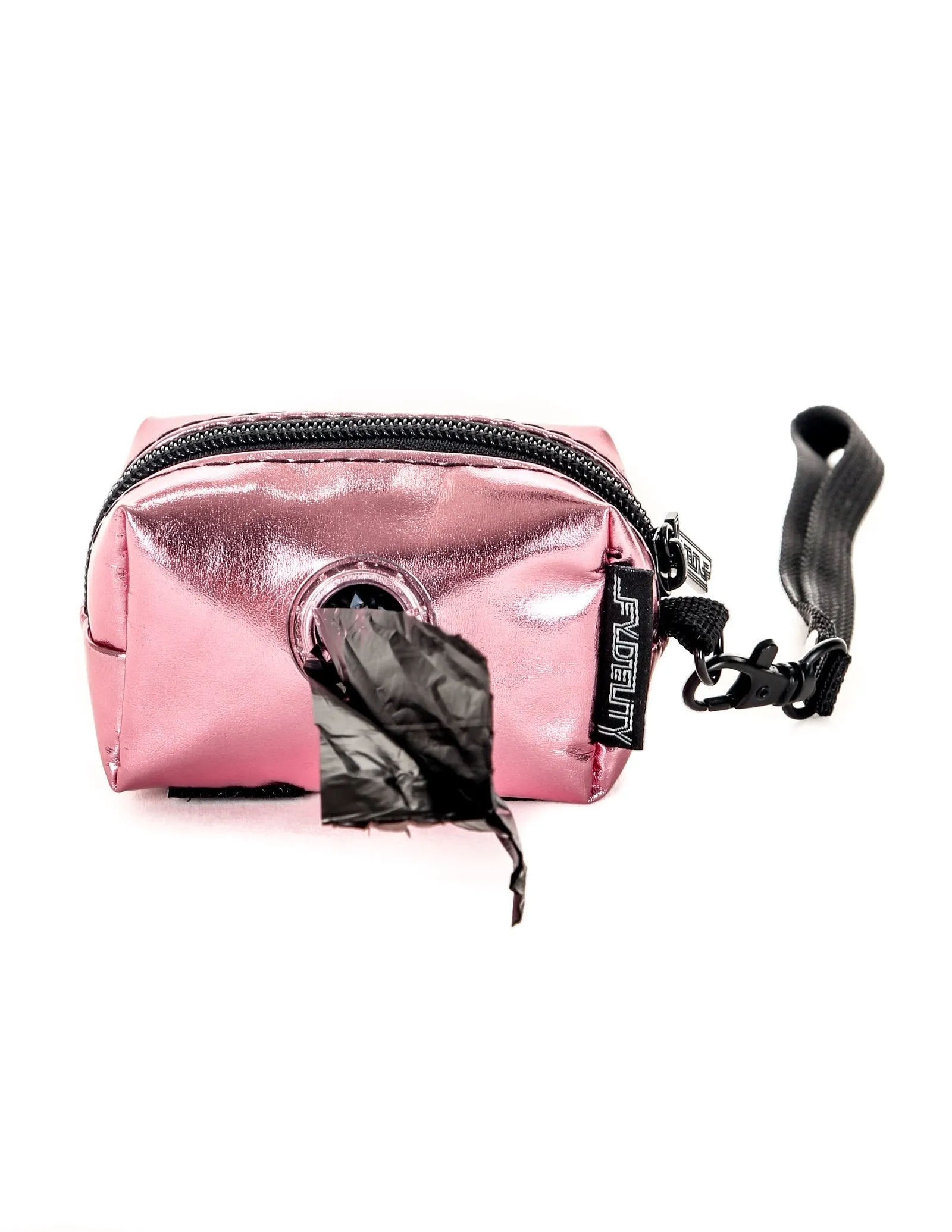poopyCUTE | Cute Poop Bag Holder | METALLIC Pink